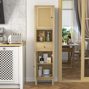 Bay Isle Home™ Brettly Tall Bathroom Cabinet Slim Bathroom Storage ...